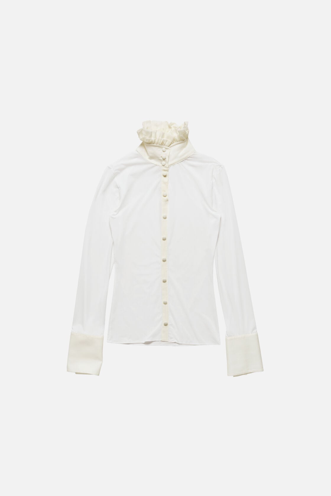 Sheer jersey blouse, White, 2000x