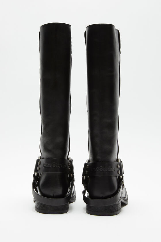 Acne Studios - Leather buckle boots - Black