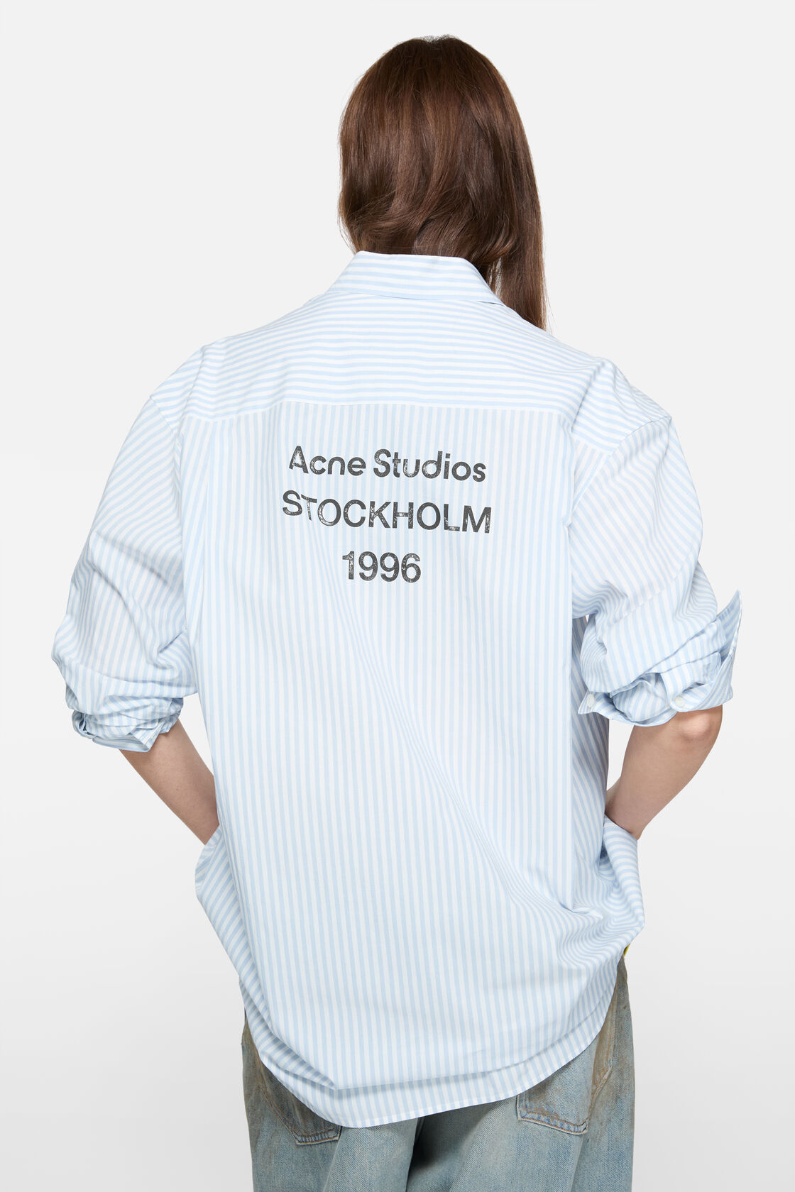 Button-up shirt, Light blue/white, 2000x