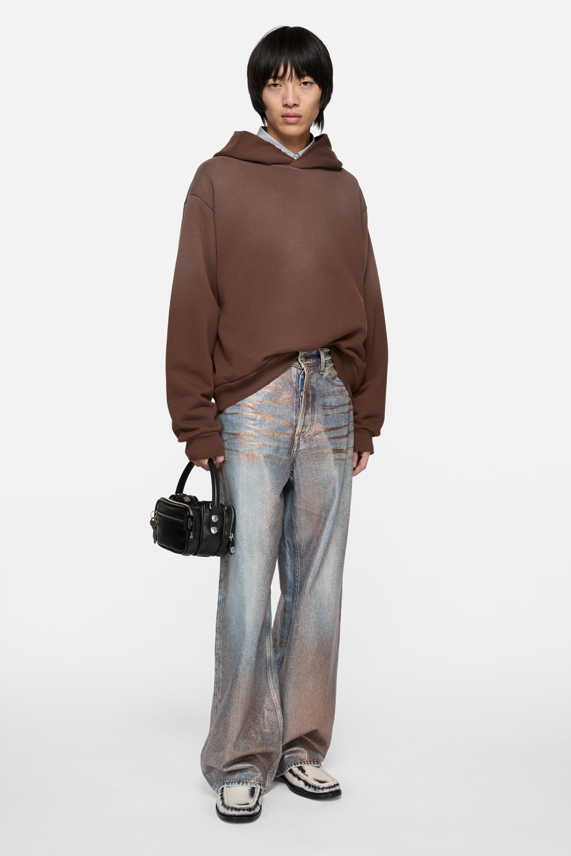 Acne Studios - Fleece logo hoodie - Chocolate brown