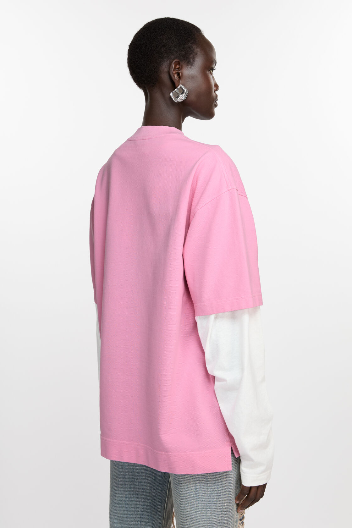 로고 티셔츠 - 릴랙스핏, 버블 핑크, 2000x