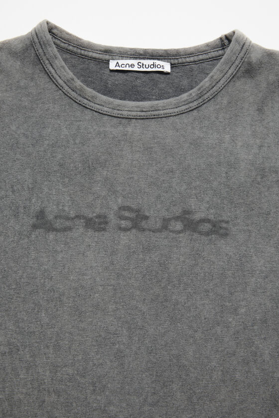 Acne Studios - ぼかしロゴTシャツ-フィット感のあるユニセックス 