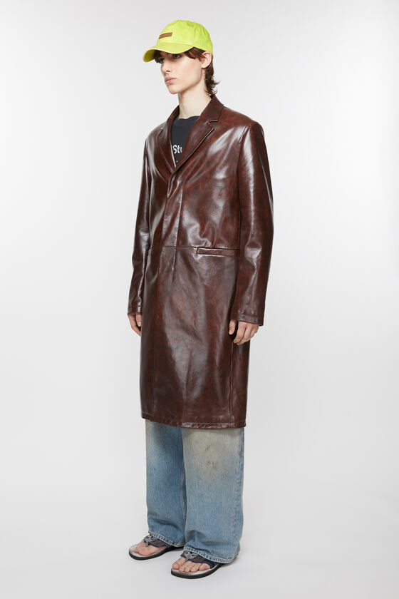 Acne Studios - レザーコート - ブラウン