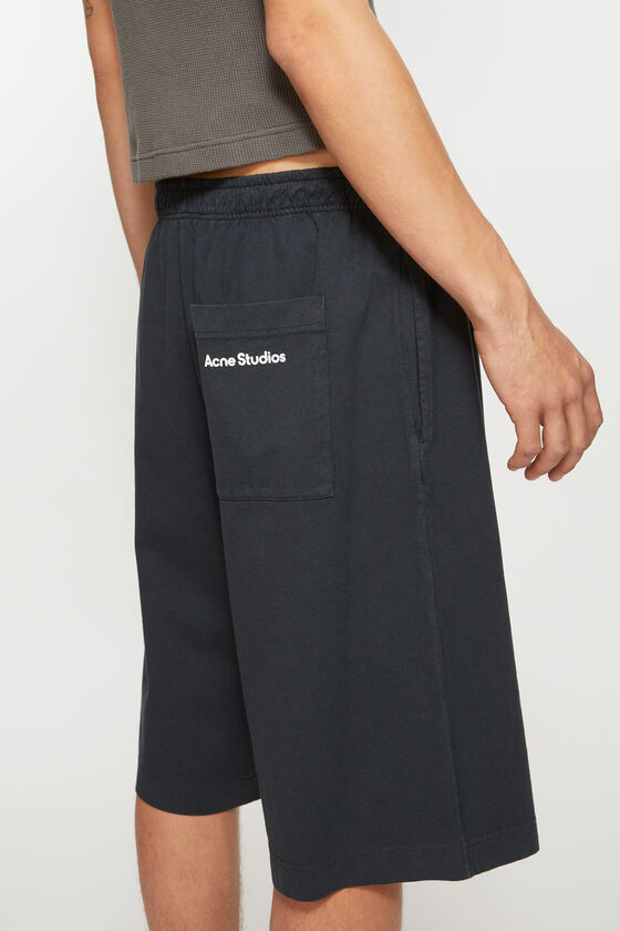 Acne Studios - Jersey shorts logo stamp - Black