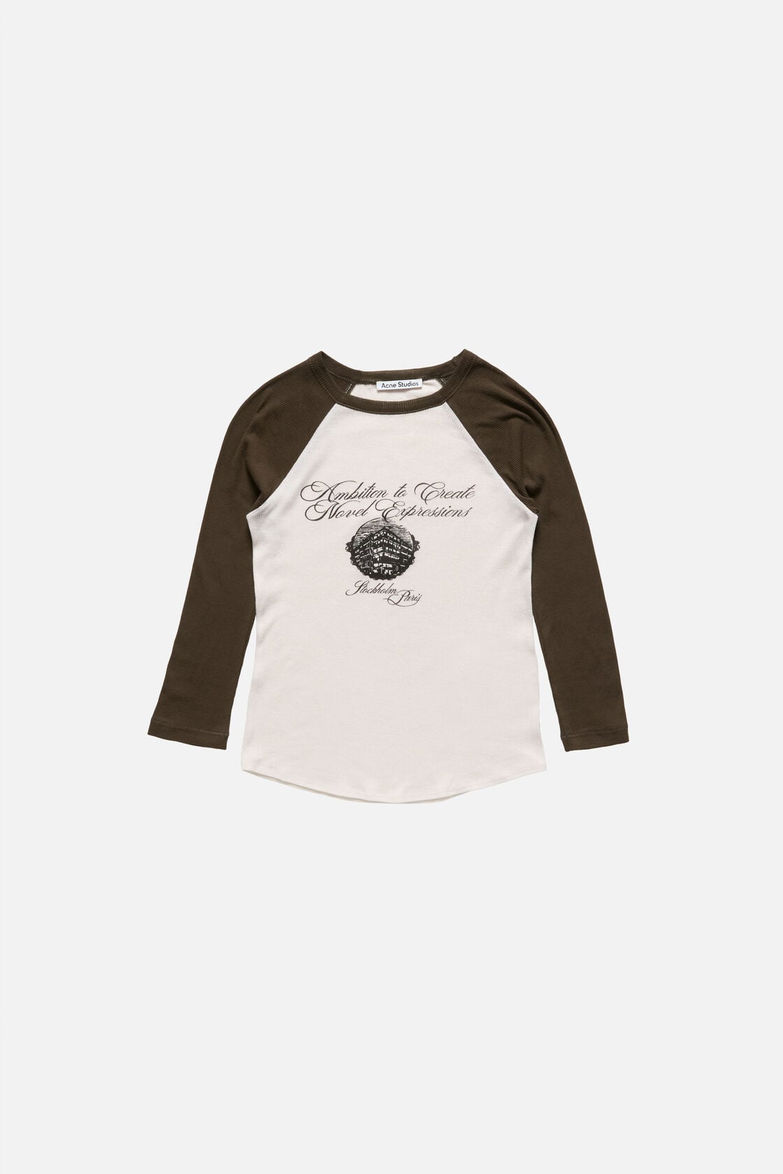 Jersey t-shirt with logo, Beige/brown, 2000x