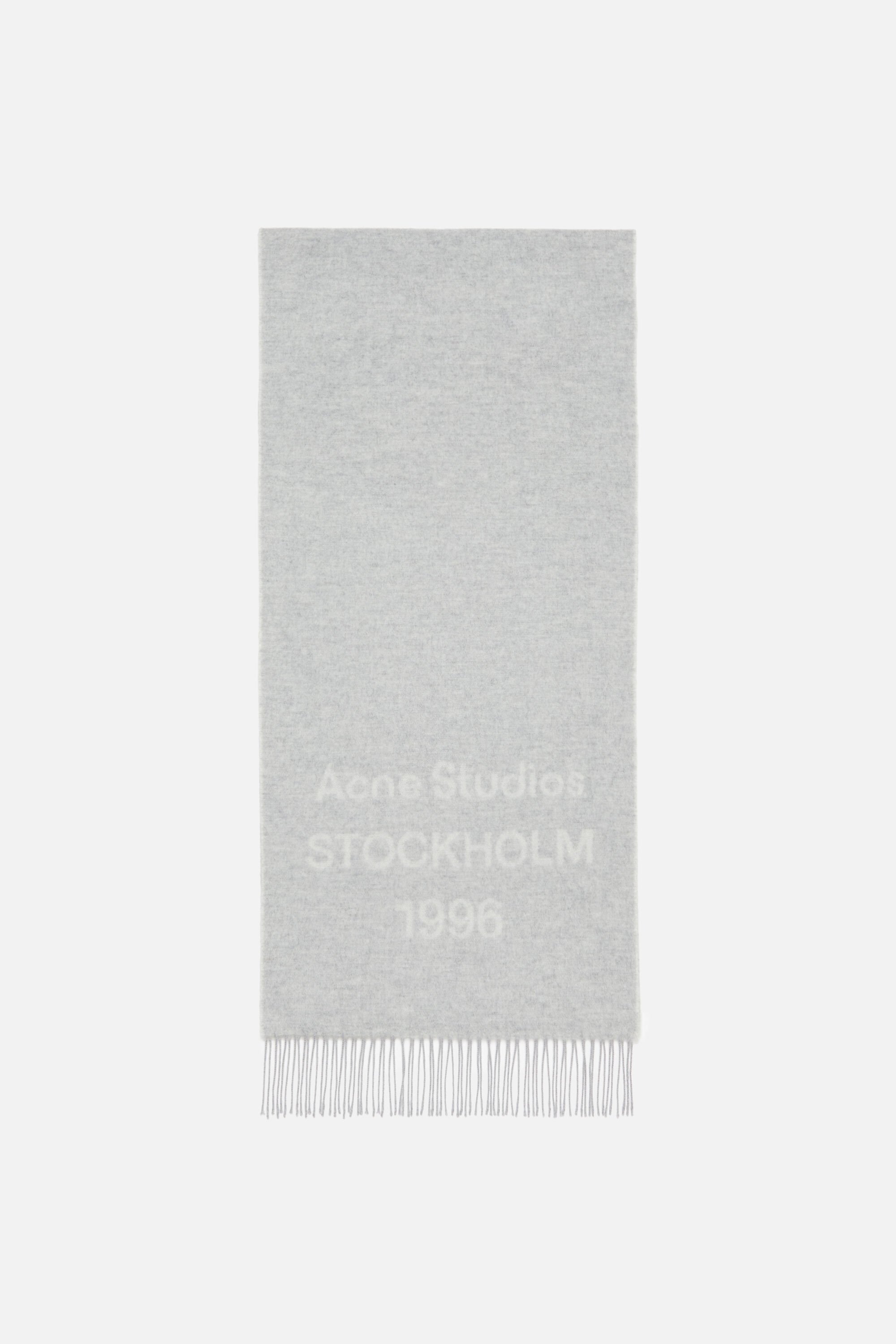 Acne Studios フリンジスカーフ ナロー ホワイト Acne Studios - フリンジウールスカーフ - ナロー - ウォームホワイト