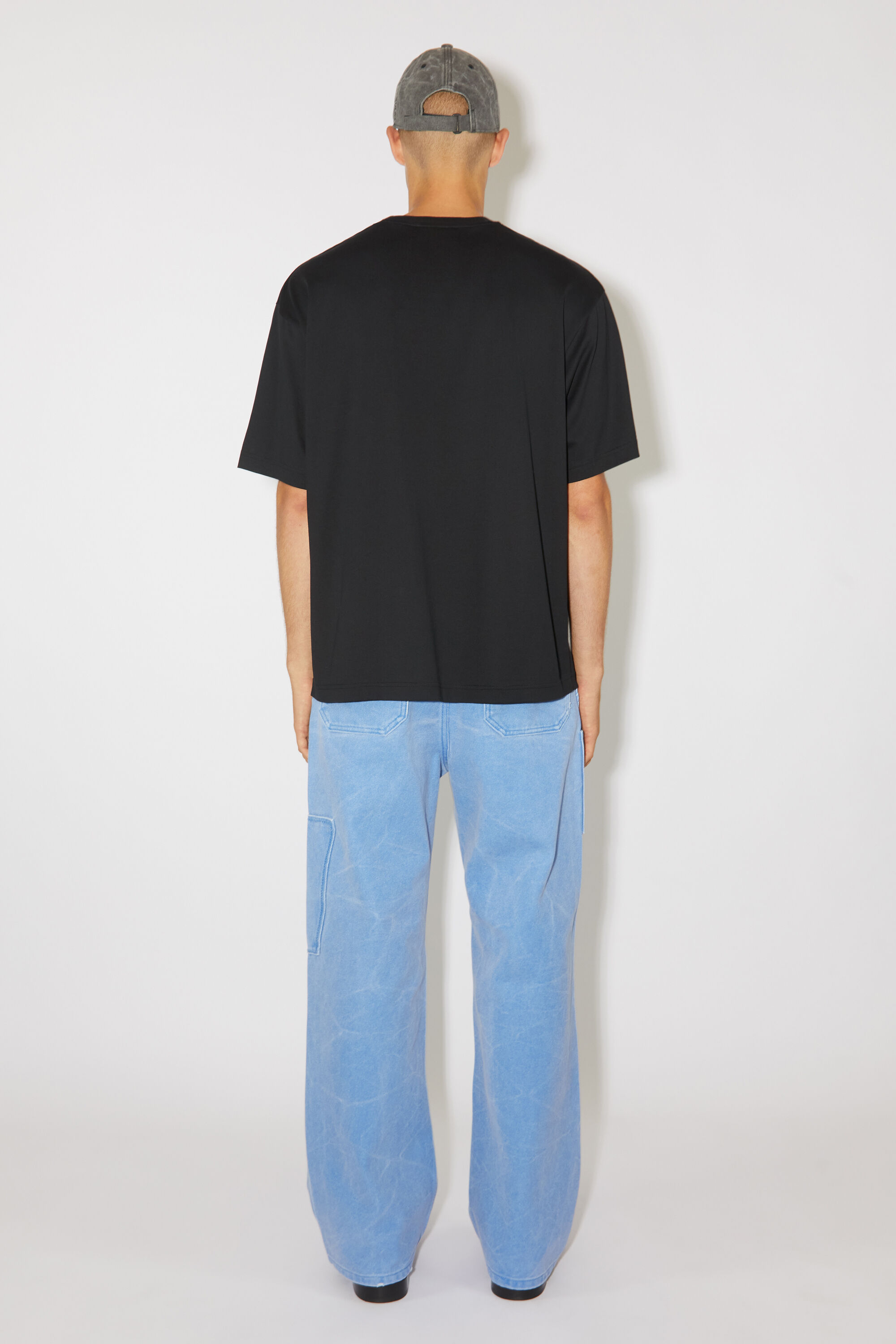 Acne Studios - FaceロゴTシャツ - リラックスフィット - ブラック Acne Studios - FaceロゴTシャツ - リラックスフィット - ブラック