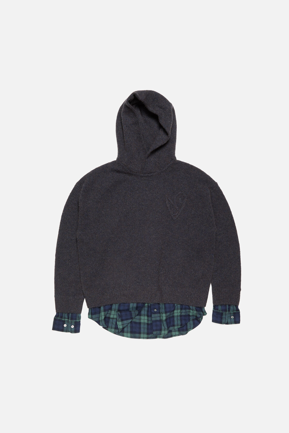 Layered wool hoodie, Graphite grey, 2000x