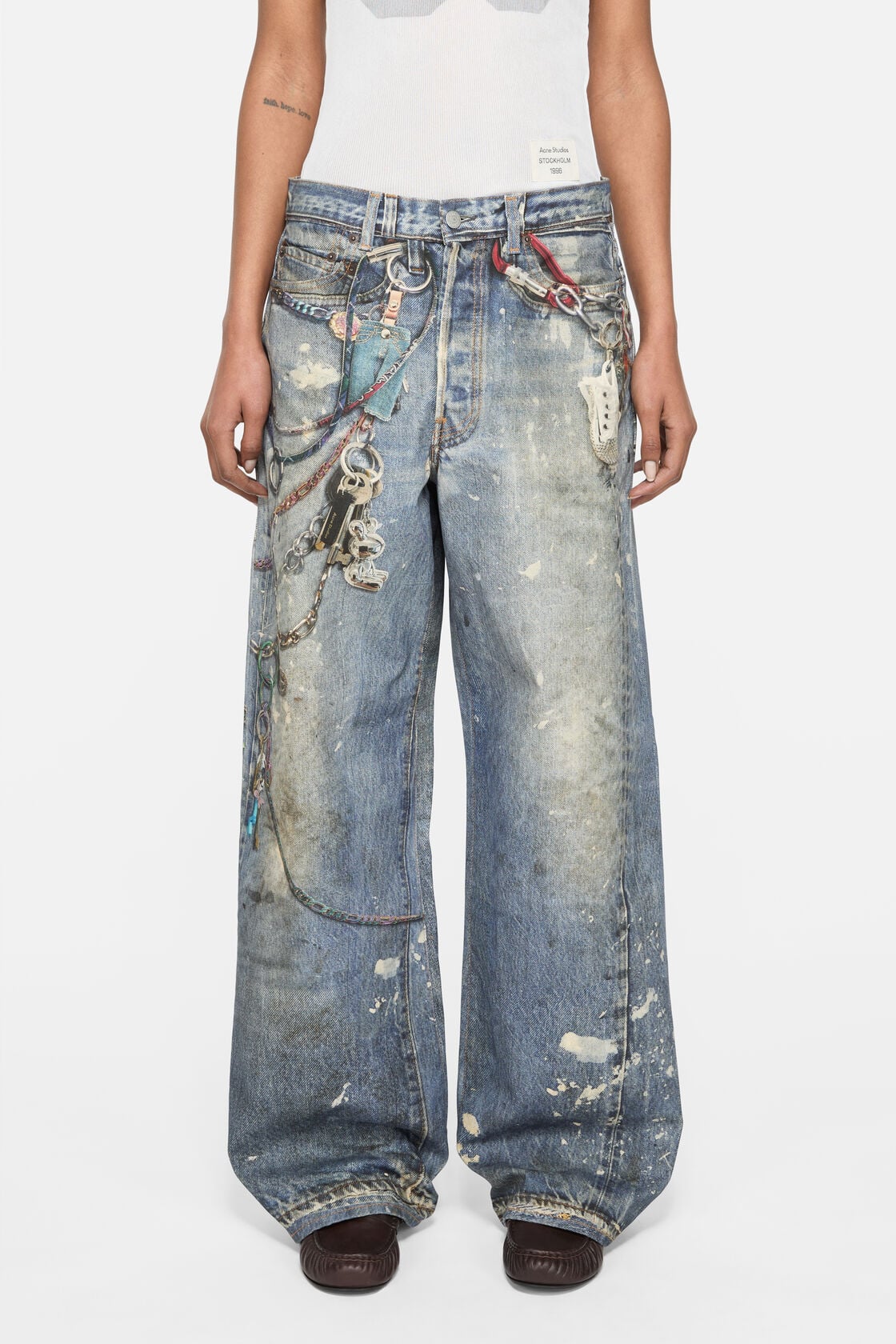 Baggy fit trousers - 1981F, Mid Blue, 2000x