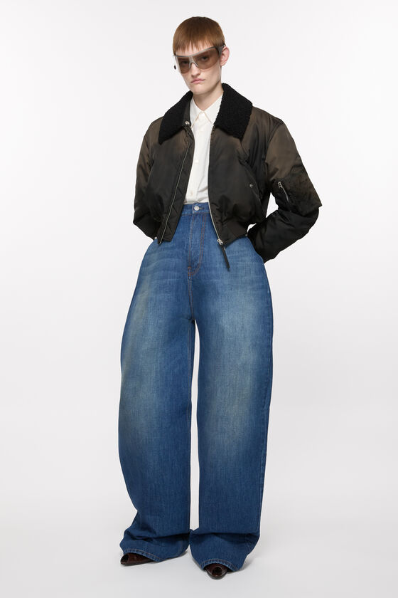 Acne Studios - ボンバージャケット ファー付きの襟 - ダークブラウン