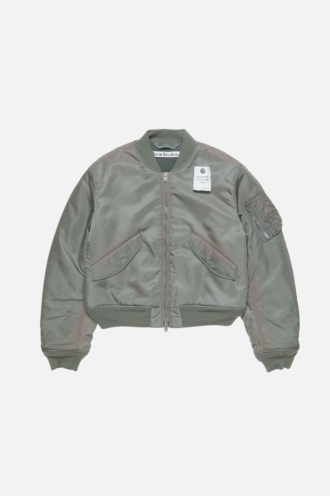 Washed bomber jacket, Stone grey, 2000x