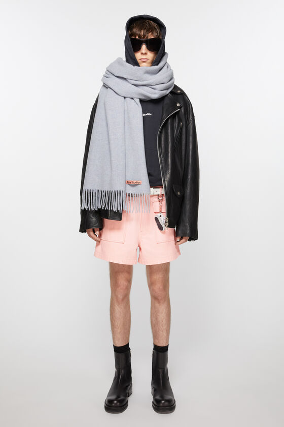 Acne Studios - フリンジウールスカーフ - オーバーサイズ - パウダー 