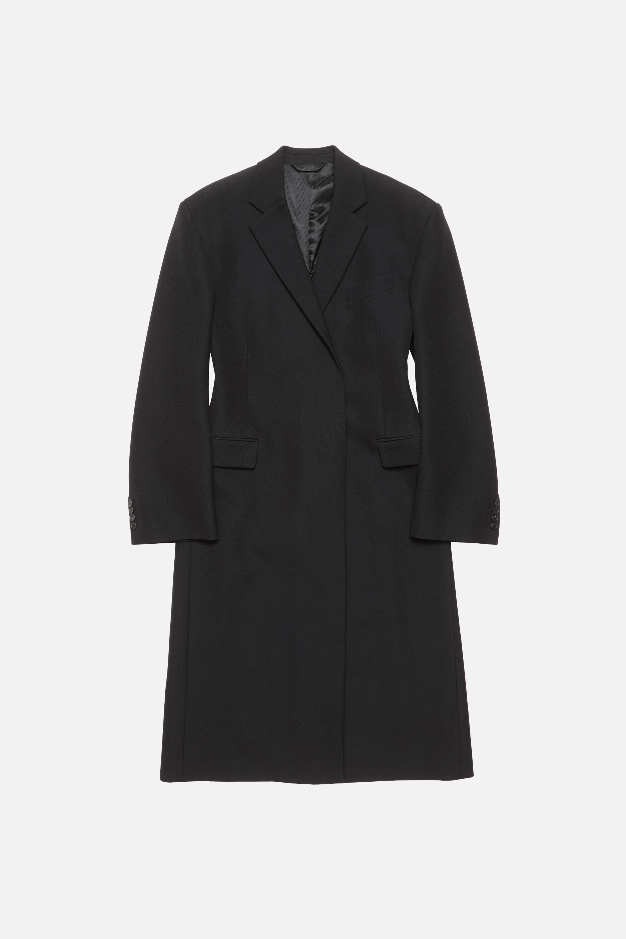 【新品タグ付】Acne Studios チェスターコート ロング丈ダブルウール Acne Studios - ダブルブレスト ウールコート - ブラック