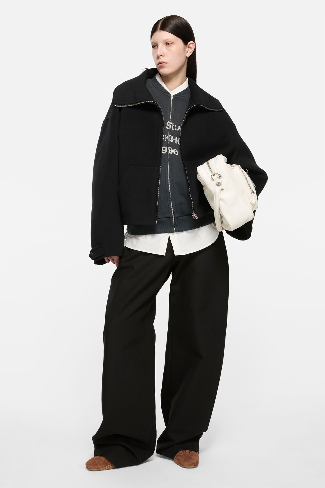 Wool zip jacket, Black, 2000x