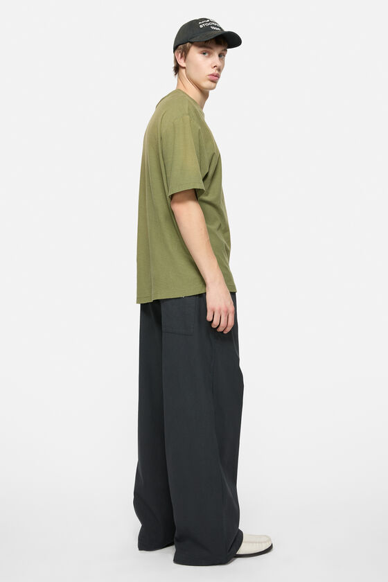 Acne Studios - ロゴTシャツ - リラックスフィット - オリーブグリーン