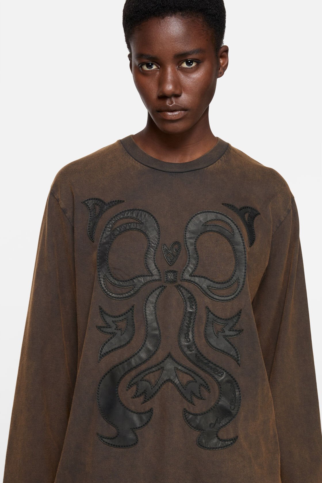 Printed t-shirt - relaxed fit, Dark brown/black, 2000x