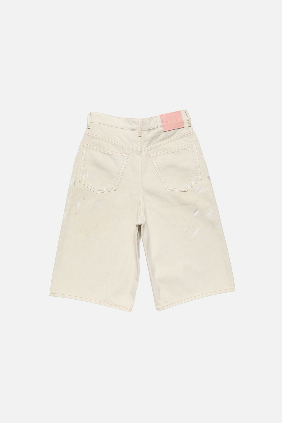 Stained denim shorts, White, 2000x
