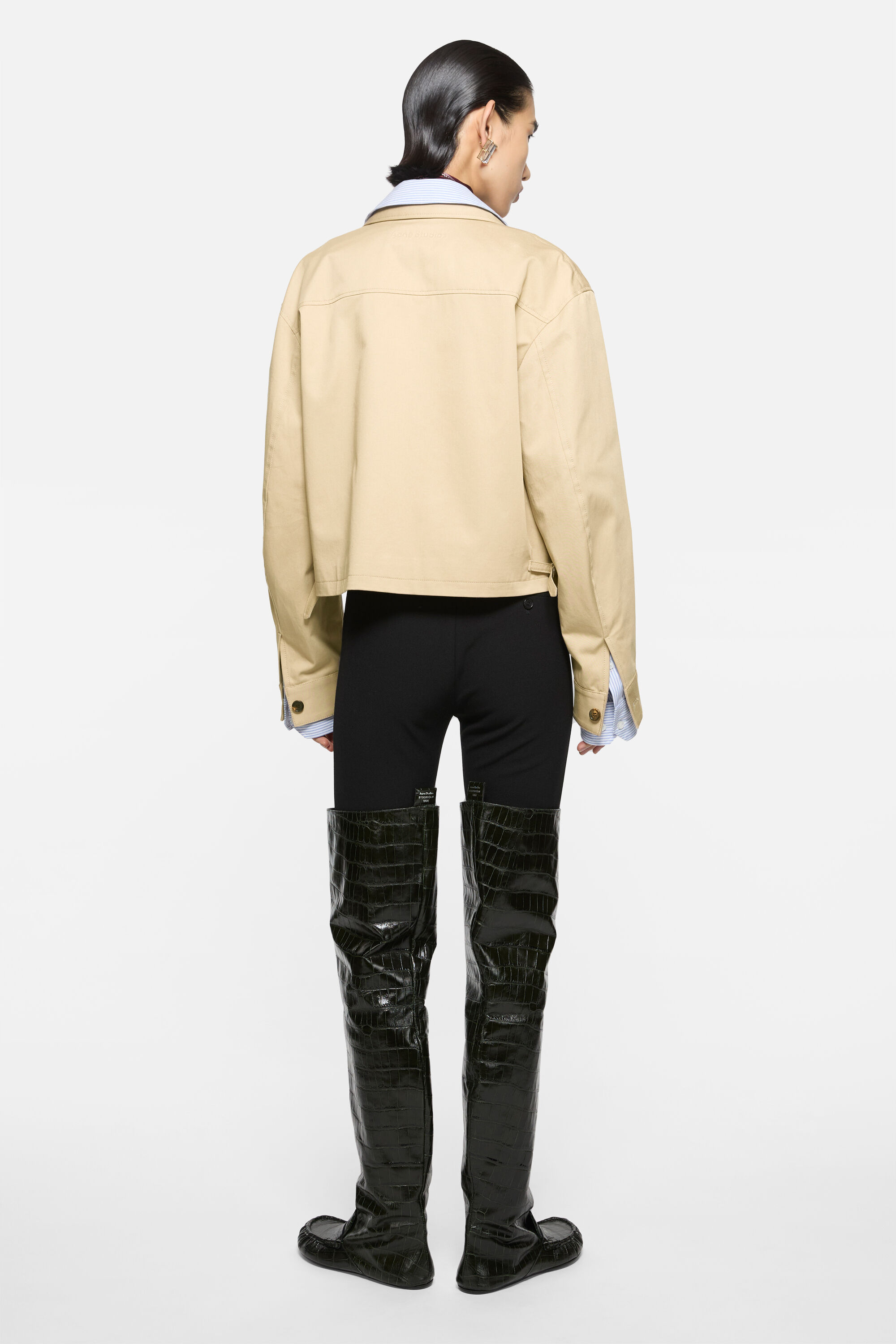 Acne Studios - Layered twill jacket - Pale beige