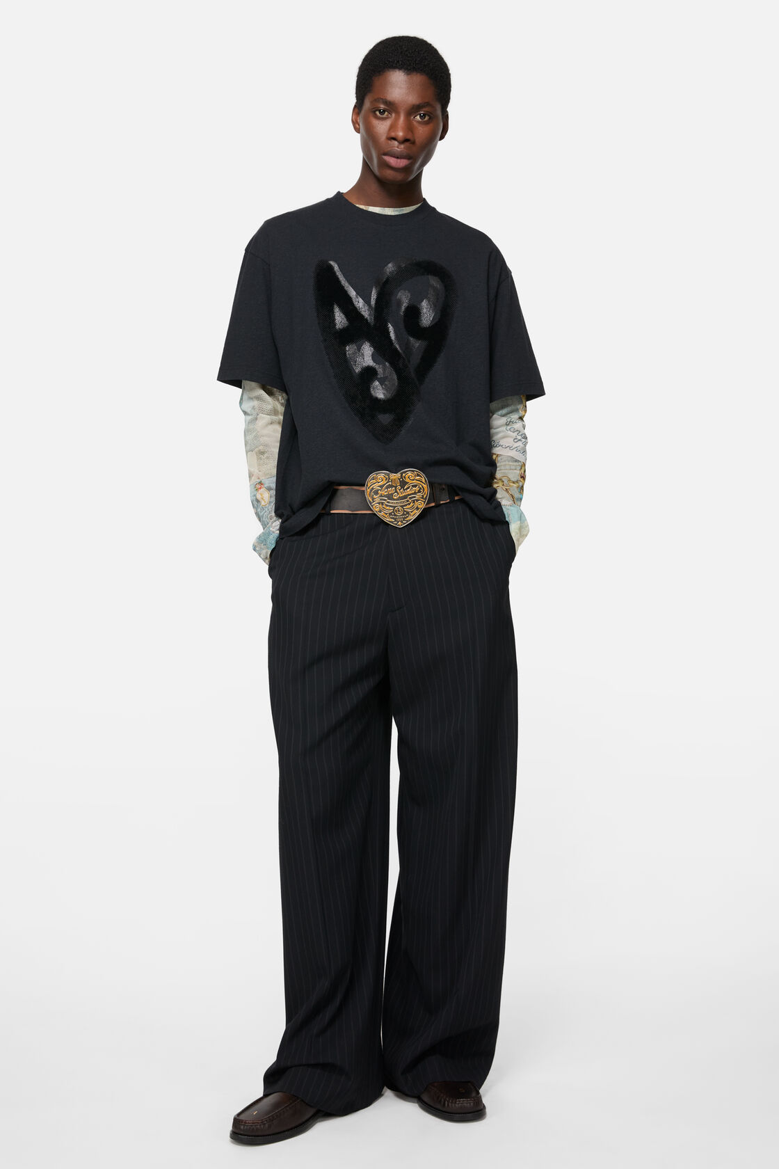 Printed t-shirt, Black, 2000x