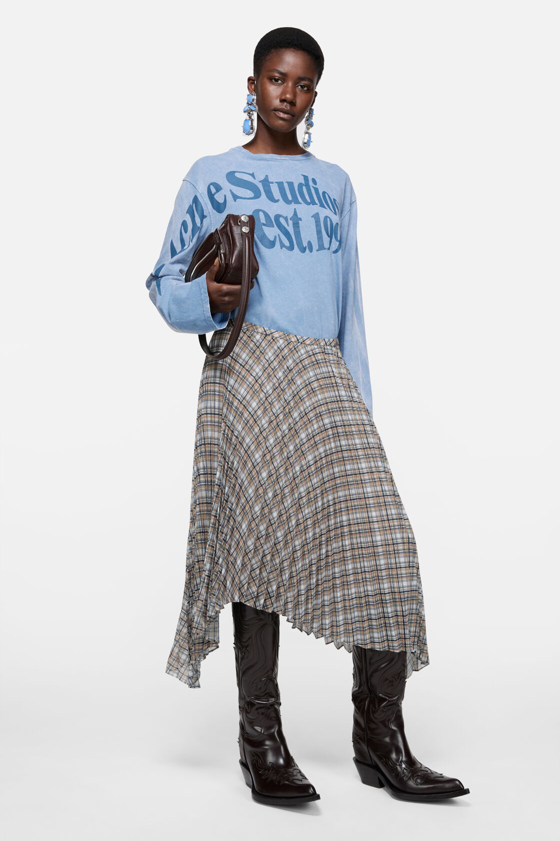 Relaxed fit graphic t-shirt, Dirty blue, 2000x