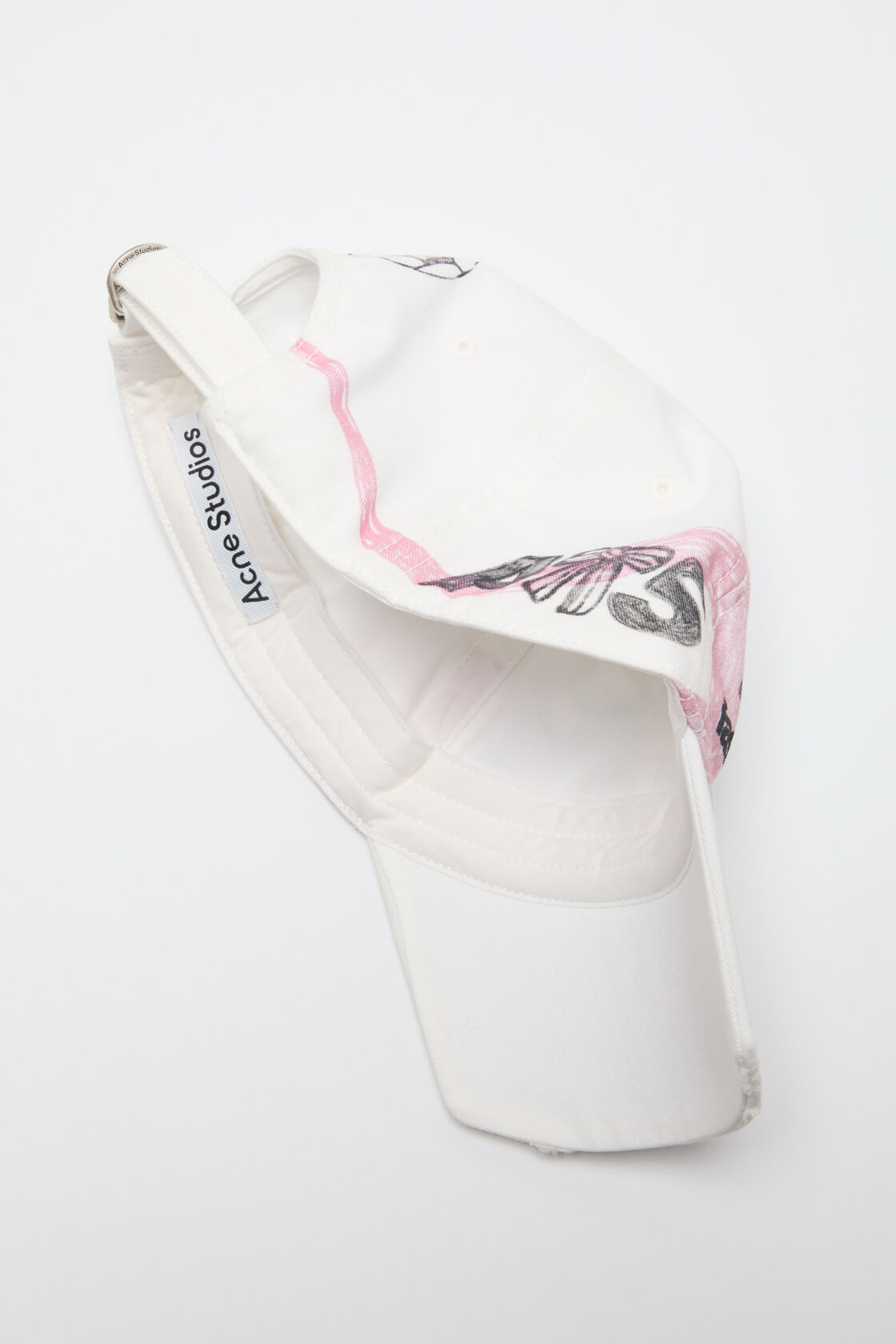 Distressed logo cap, White, 2000x