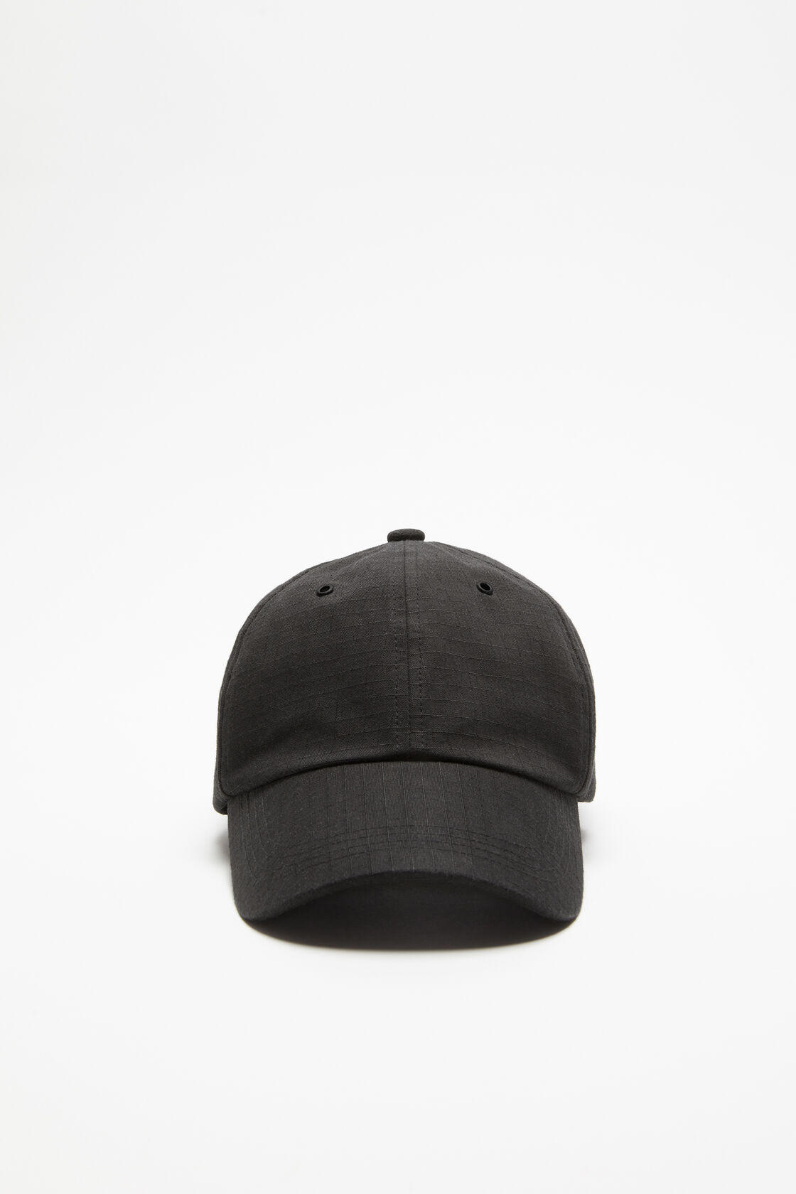 Cotton ripstop cap, Black, 2000x