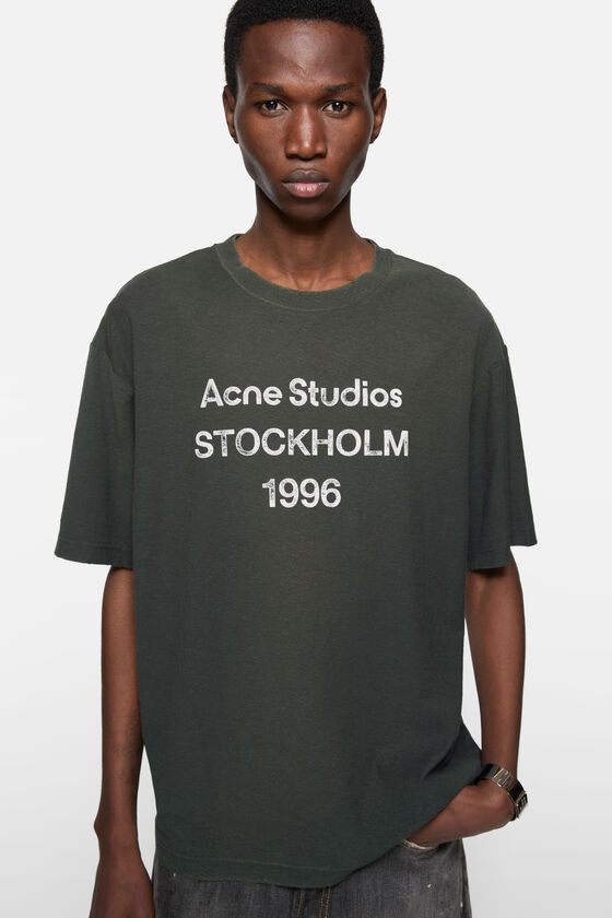 Acne Studios - Logo-T-Shirt – lockere Passform - Verblasstes Schwarz 
