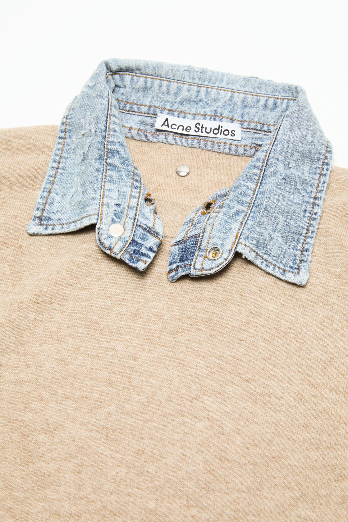 레이어드 울 스웨터, 베이지, 2000x