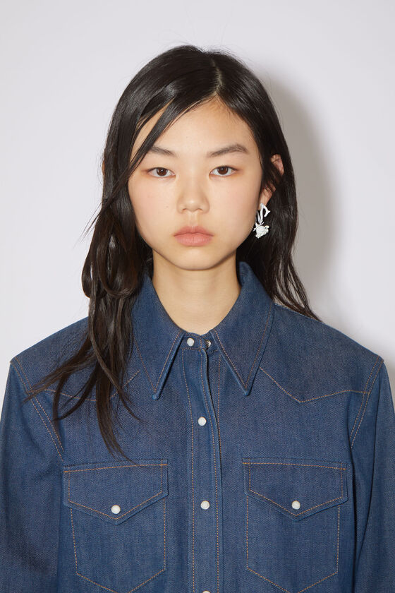 Acne Studios - Denim button-up shirt - Indigo blue