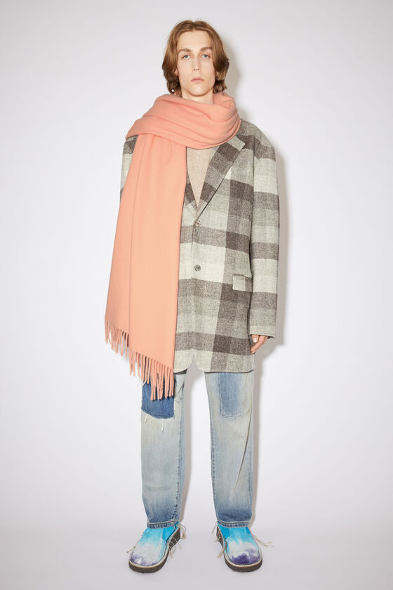 Acne Studios - フリンジウールスカーフ - オーバーサイズ - サーモン  