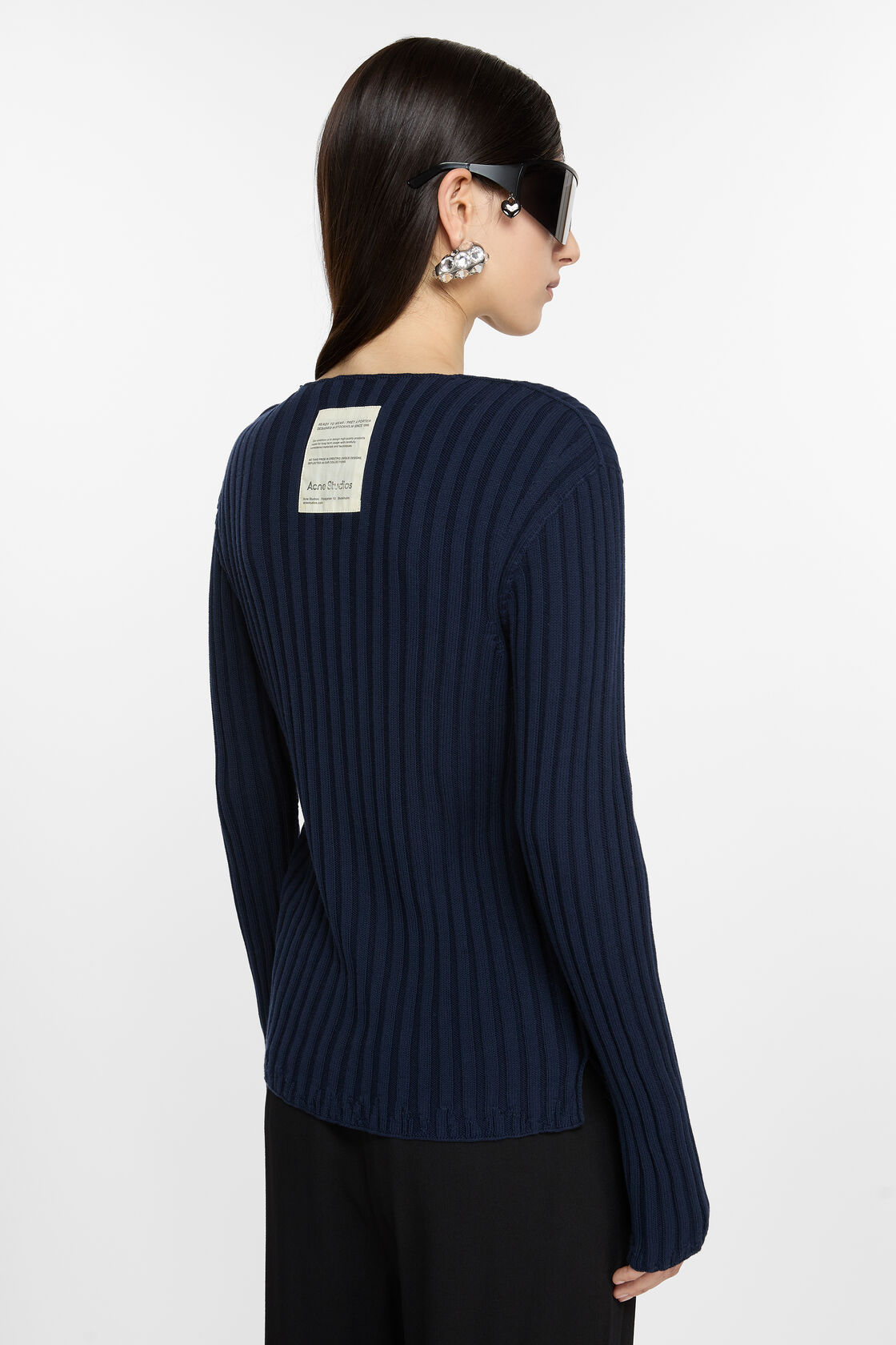 Ribbed jumper, Navy/navy, 2000x