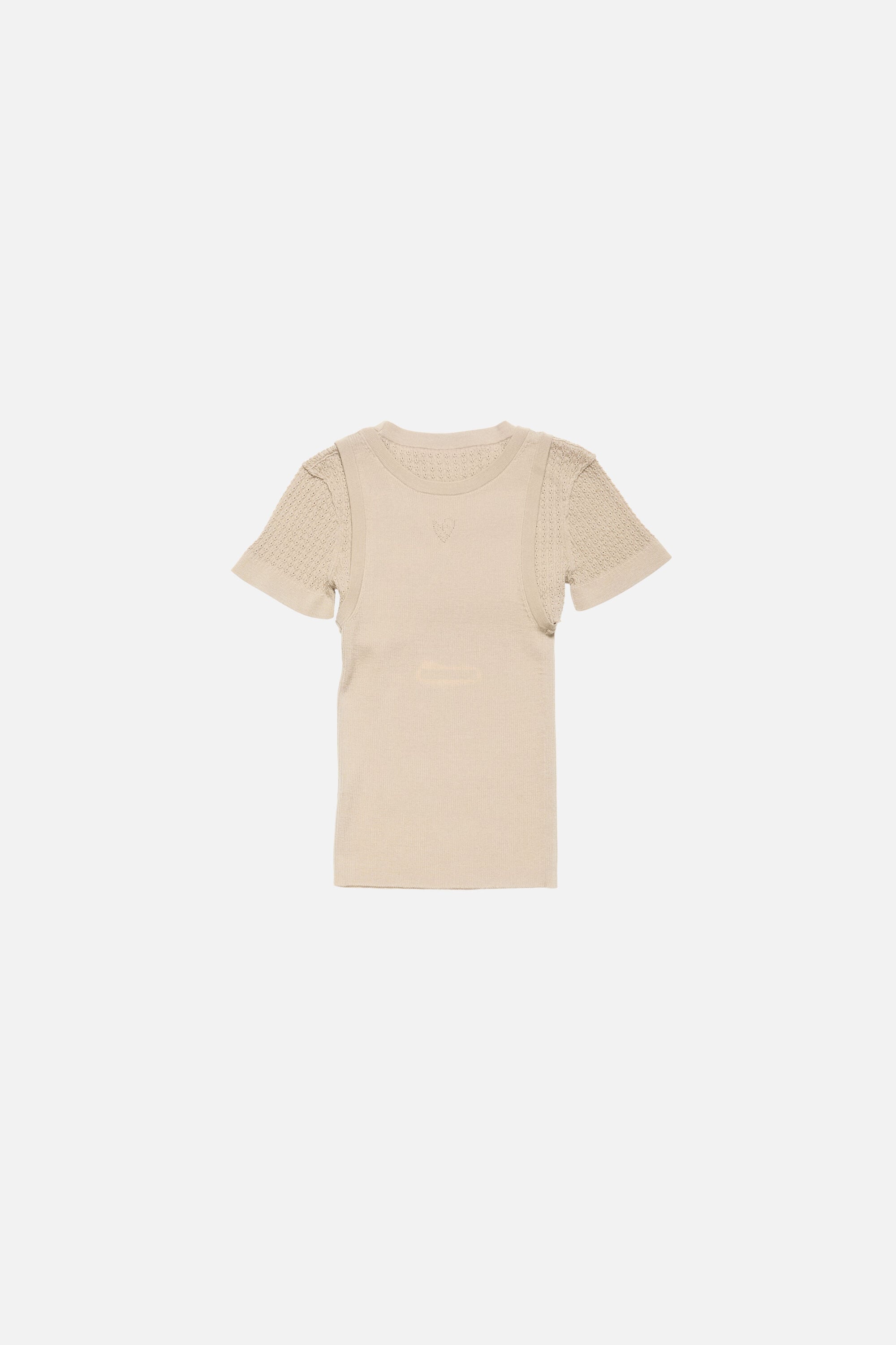 Acne Studios - Layered knit top - Beige