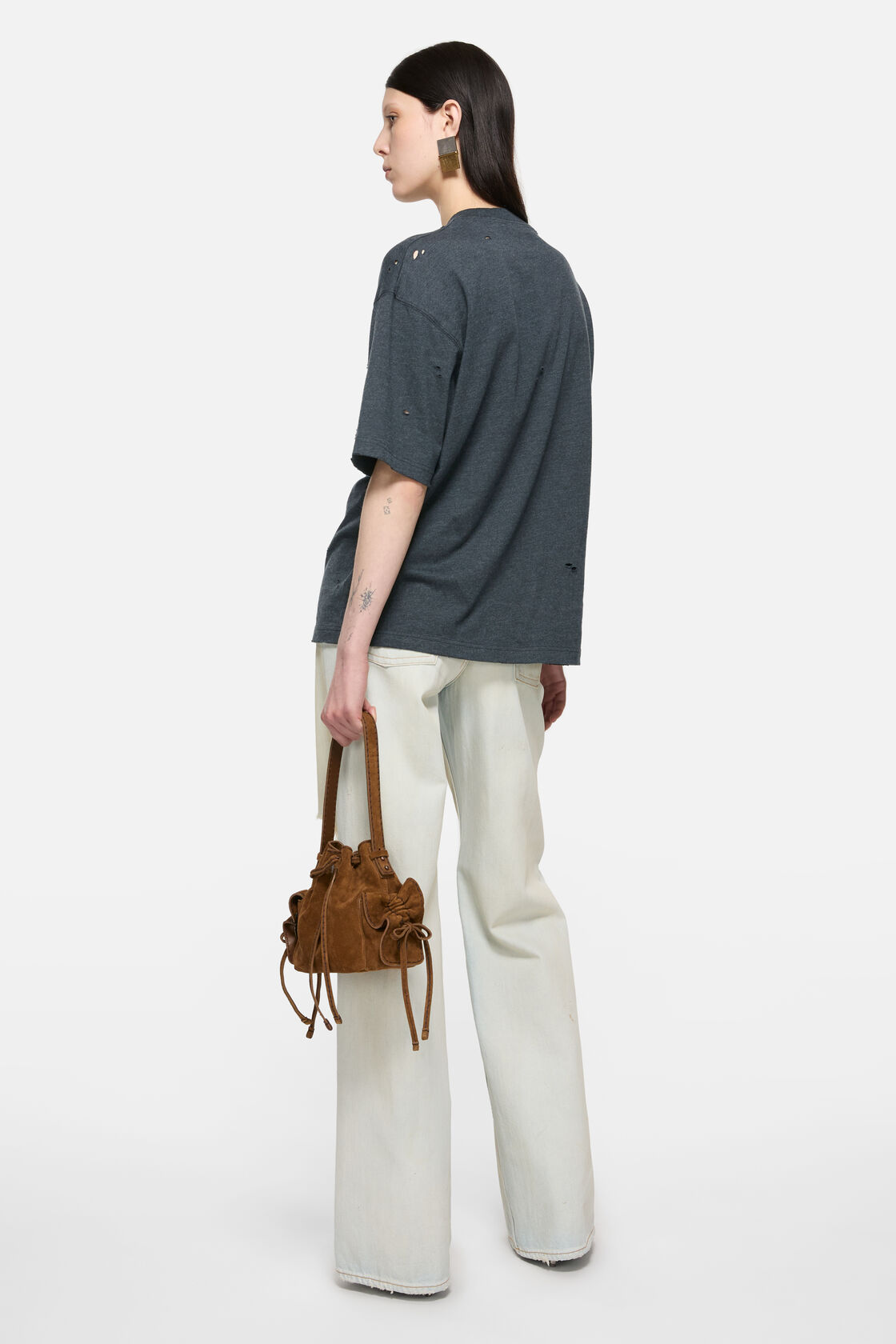 Logo t-shirt - Relaxed fit, Black melange, 2000x