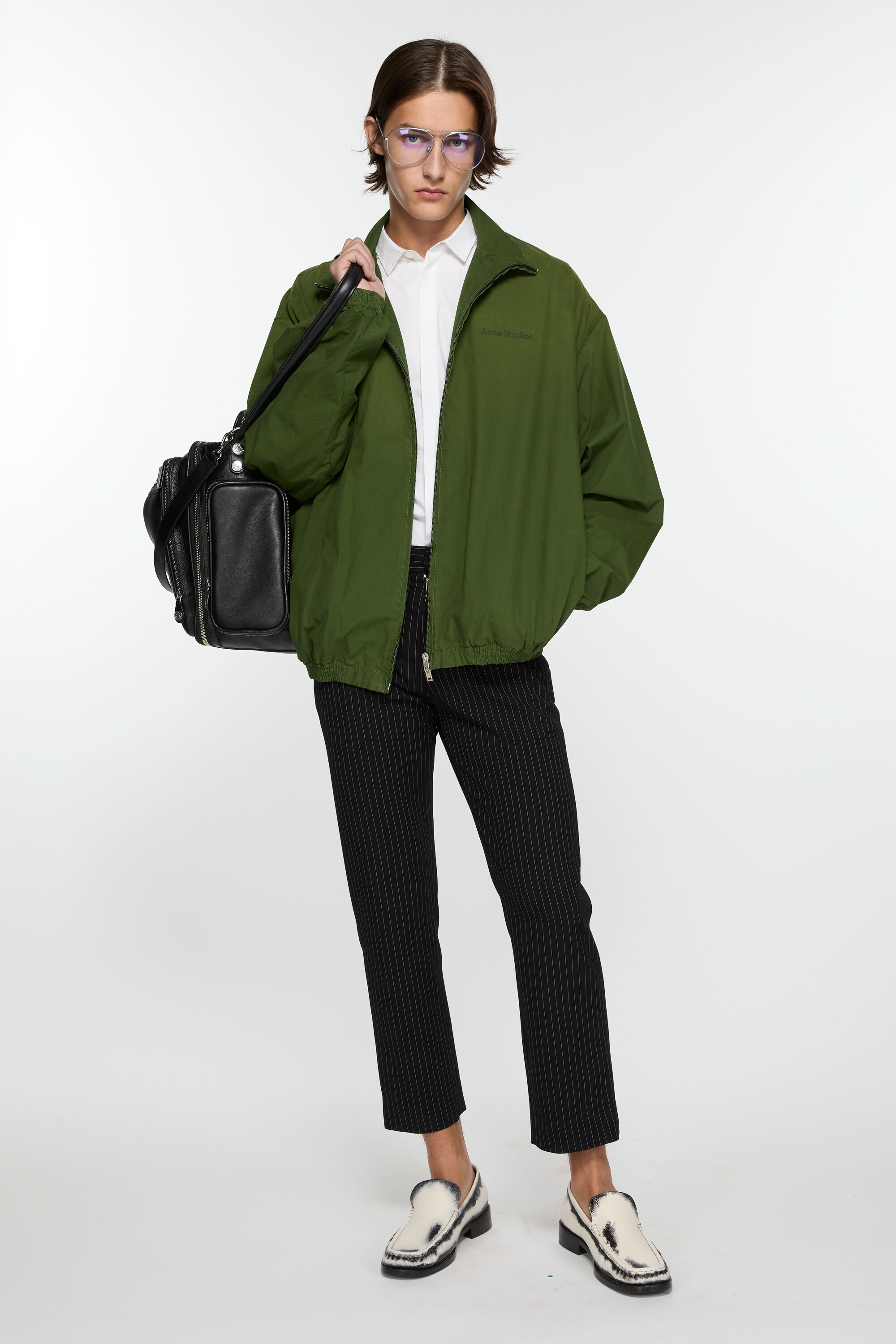新品未使用 Acne Studio ボンバージャケット ミリタリーグリーン 42 Acne Studios - Bomber jacket logogram - Military green