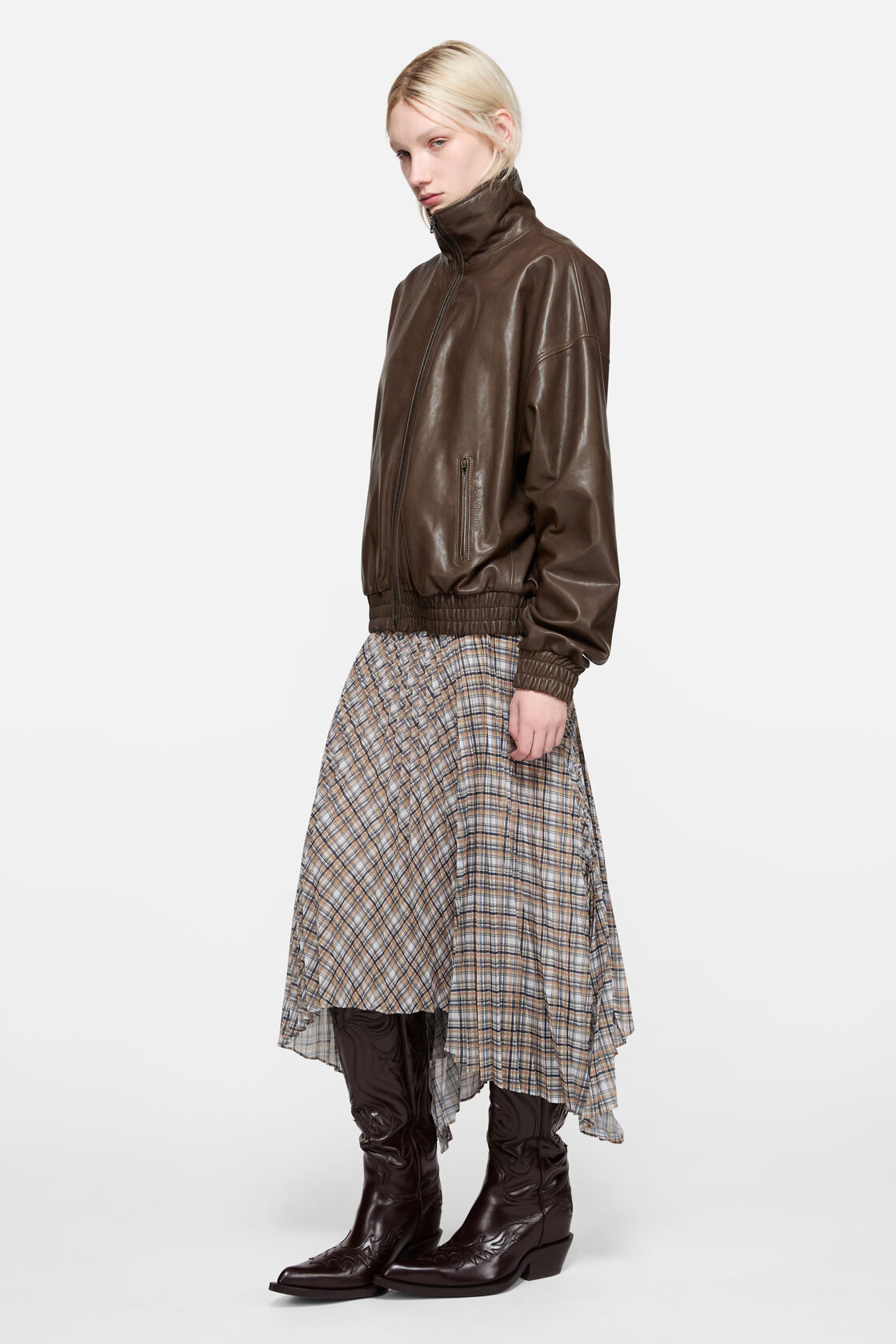 皮夹克, 深棕色, 2000x