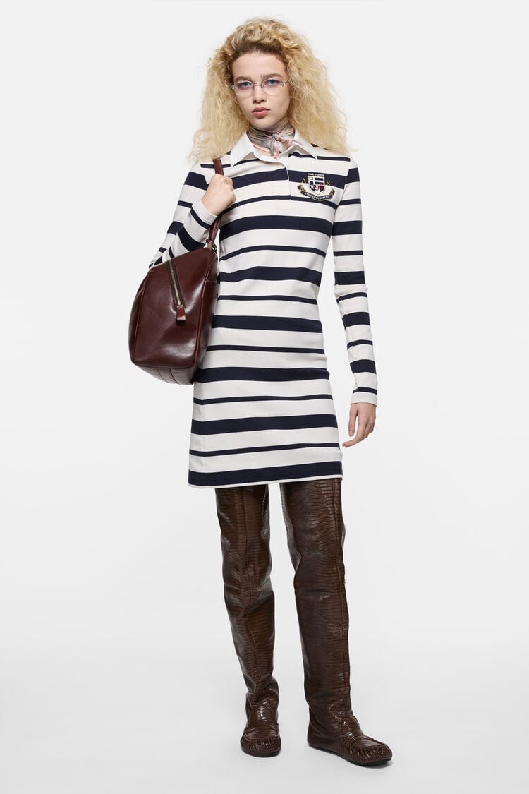 RW-WN-DRES000057, Navy/ecru