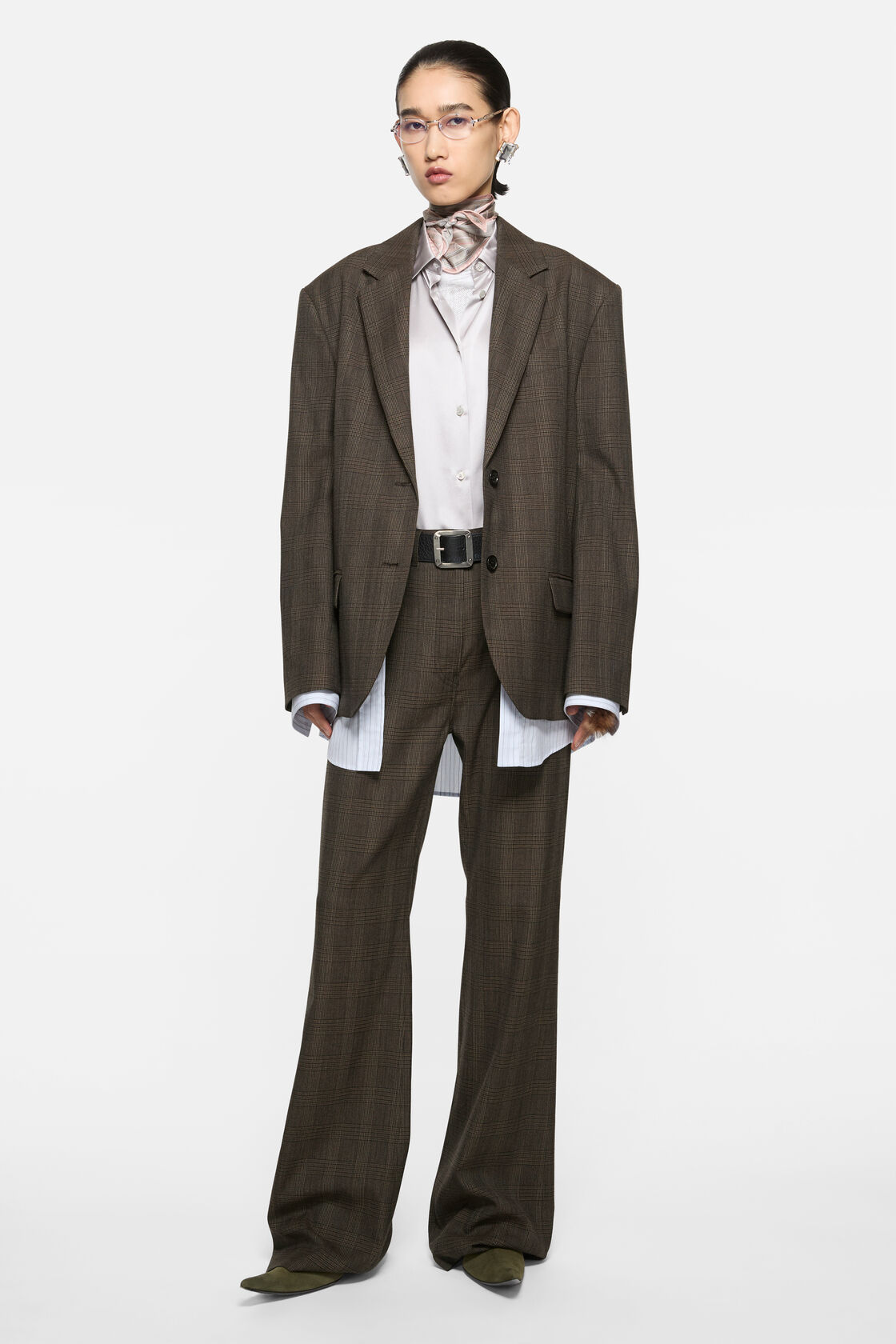 Layered wool suit jacket, Brown/black, 2000x