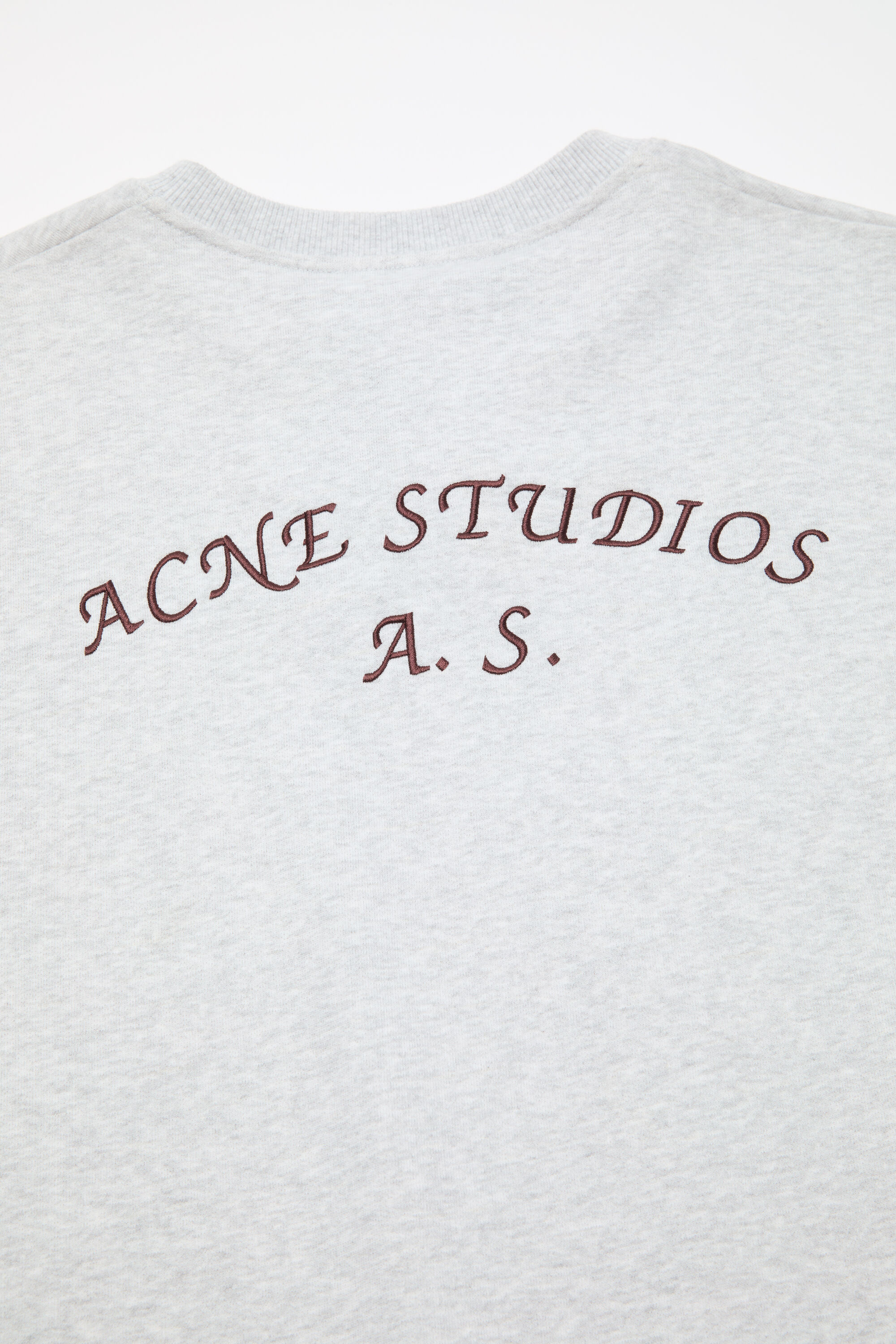 Acne Studios - フリースロゴスウェット - ペールグレーメランジ