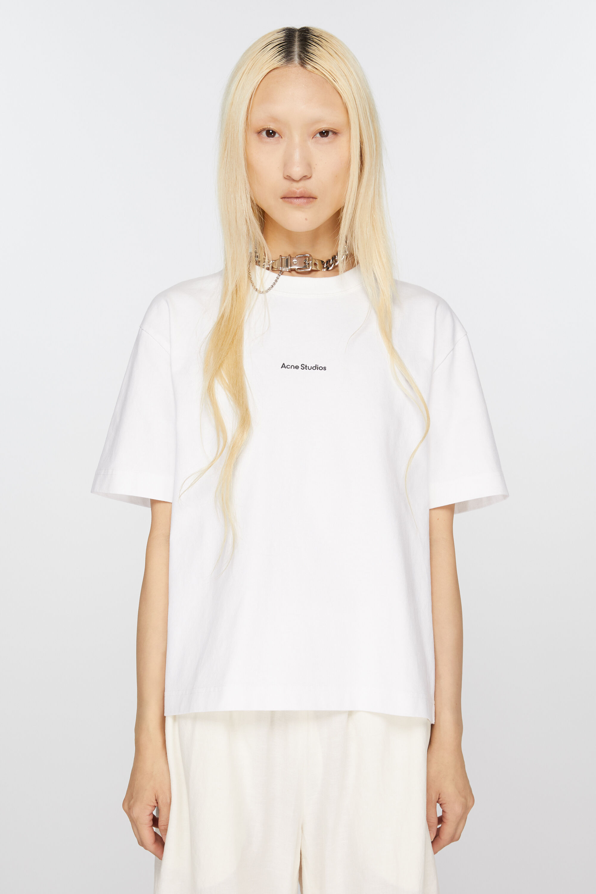 ◇Acne Studios アクネストゥディオズ リブ編みロゴTシャツ | www