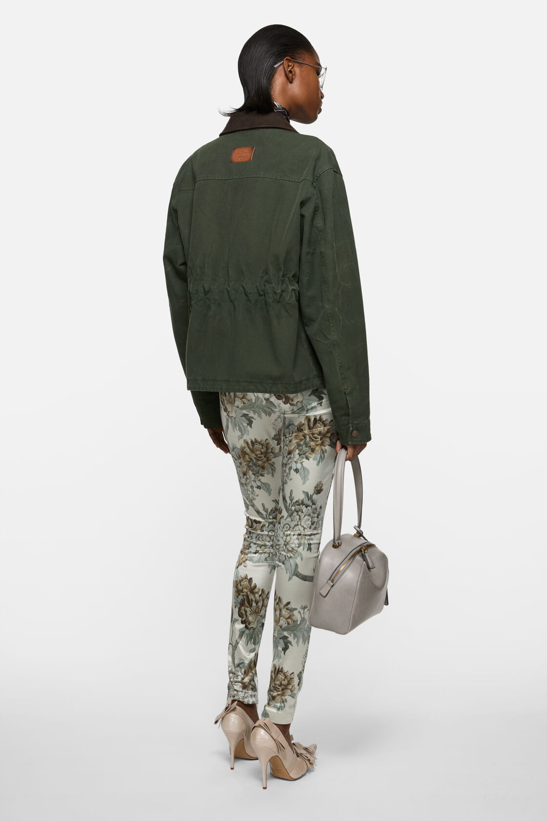 Washed canvas blouson jacket, Dark green, 2000x