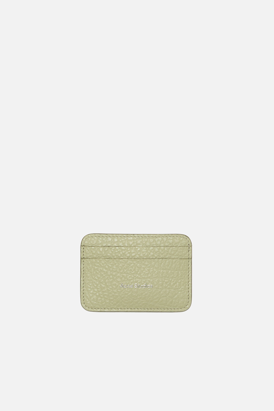Leather card holder, Sage green/herb green, 2000x