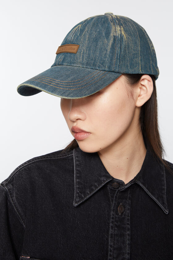 Acne Studios - デニムロゴキャップ - ダークブルー