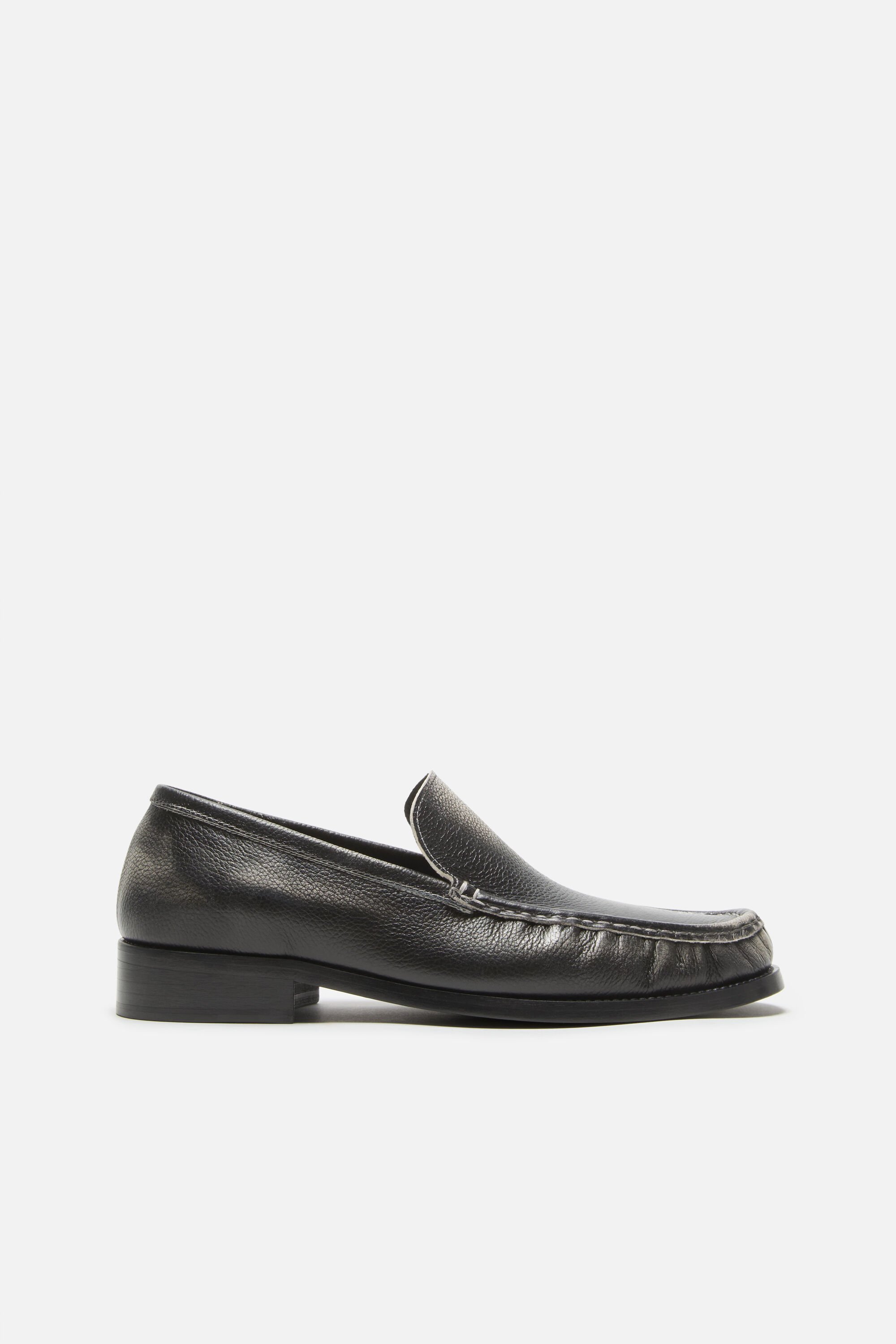 Acne Studios - レザーローファー - ベージュ/ブラック