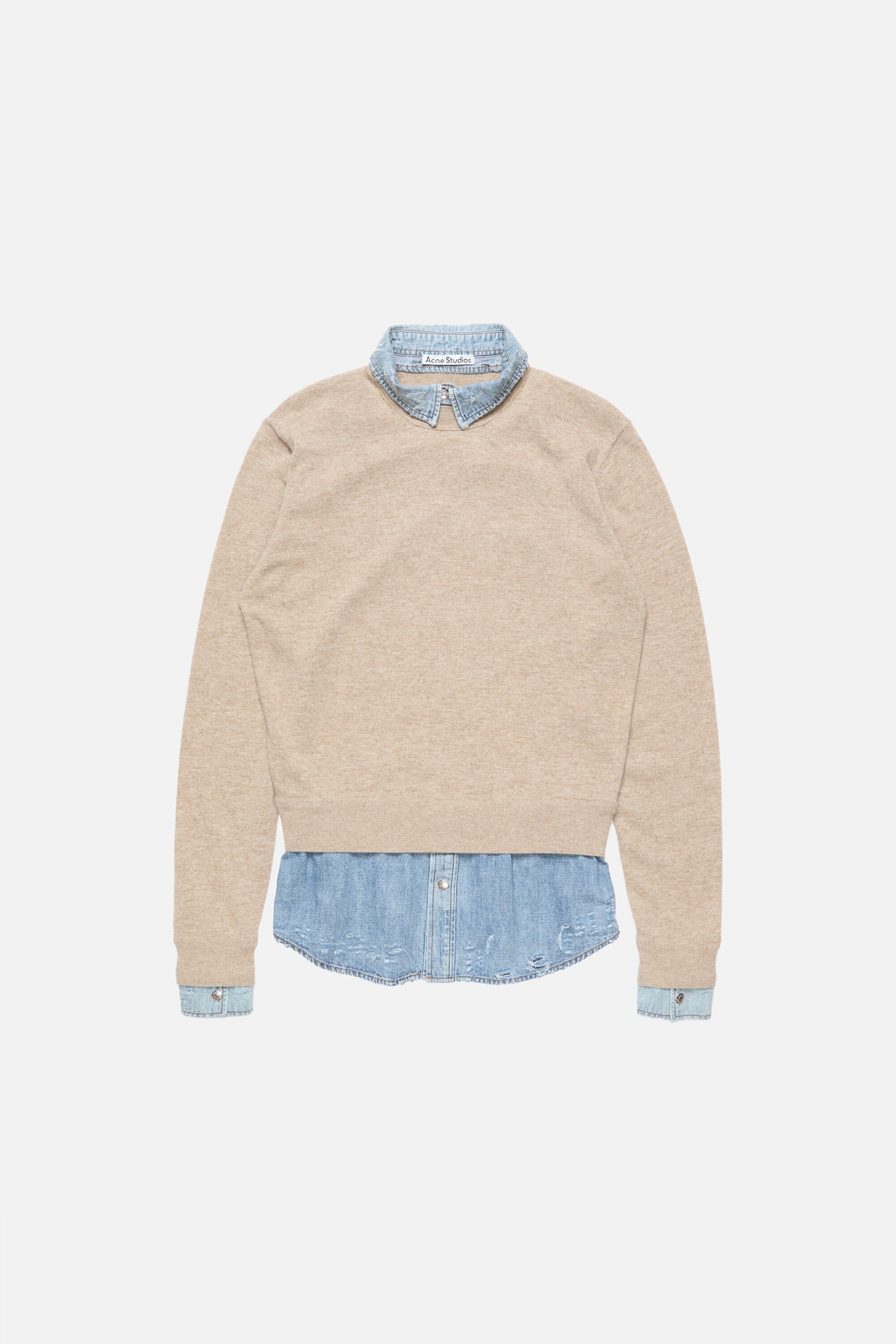 Acne Studios - Layered wool knit - Beige