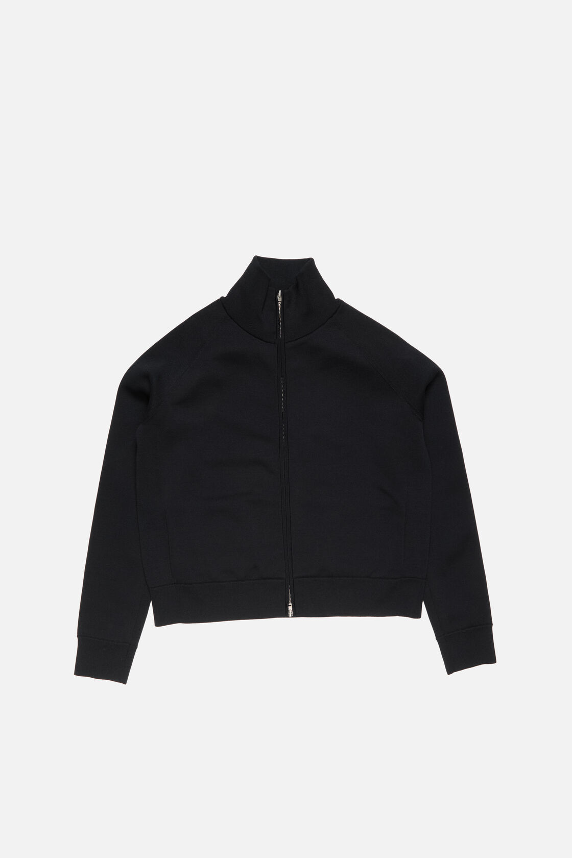 Logo zip cardigan, Black, 2000x