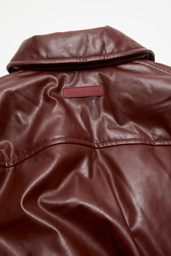 Acne Studios - コーティング ボンバージャケット - ダークバーガンディ