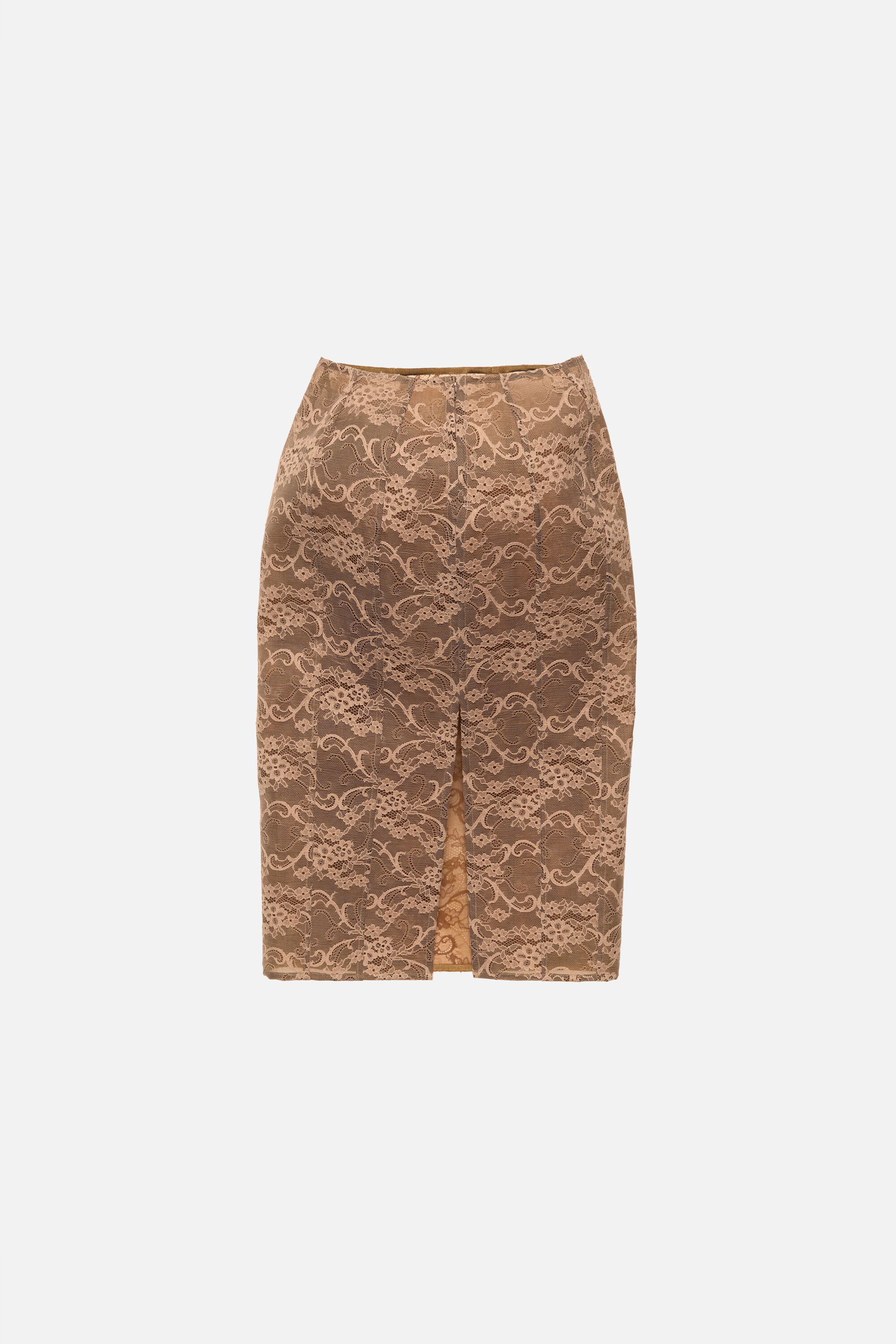 Acne Studios - Lace midi skirt - Bronze Brown