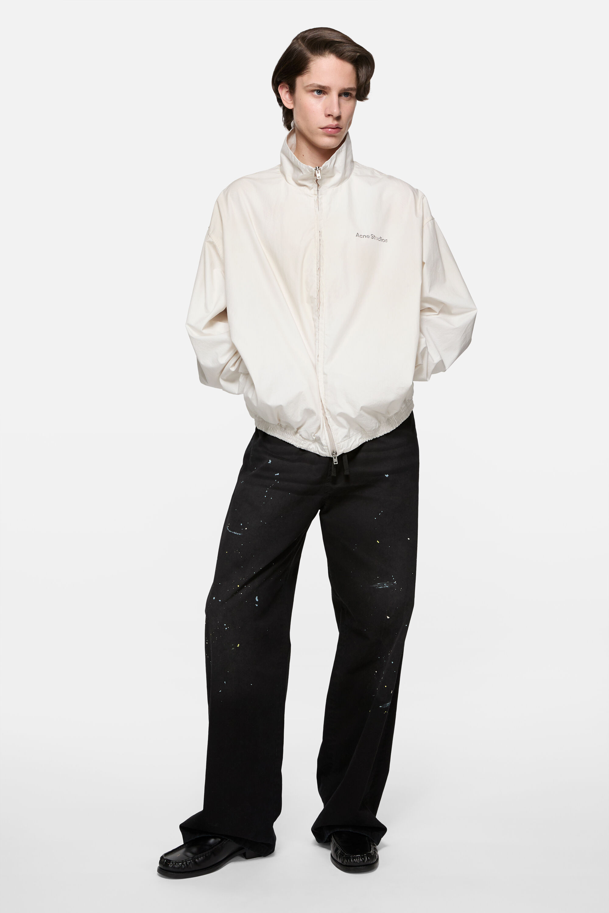 Acne Studios - Washed logo jacket - Dusty white