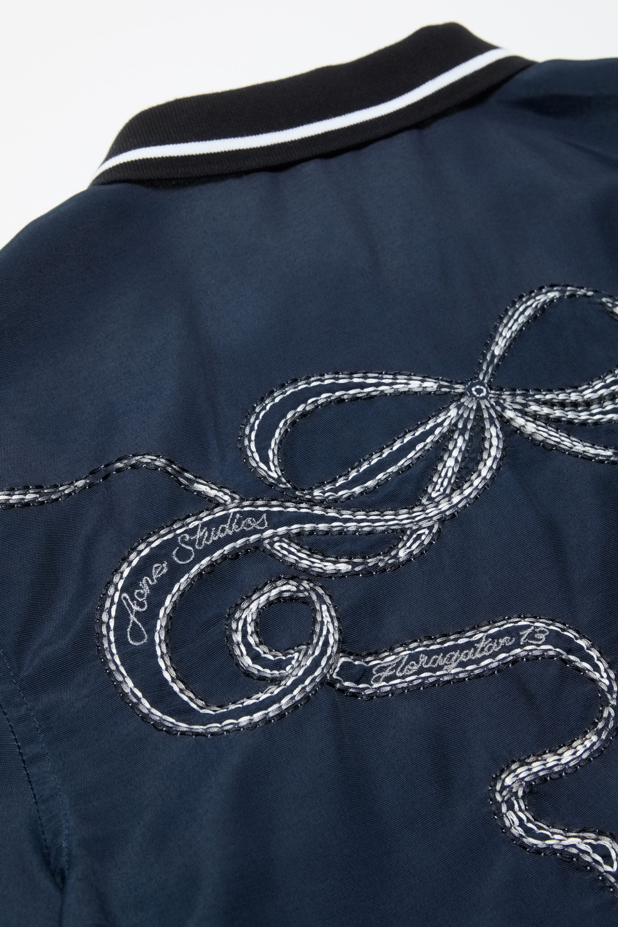 Acne Studios - Embroidered button-up shirt - Navy