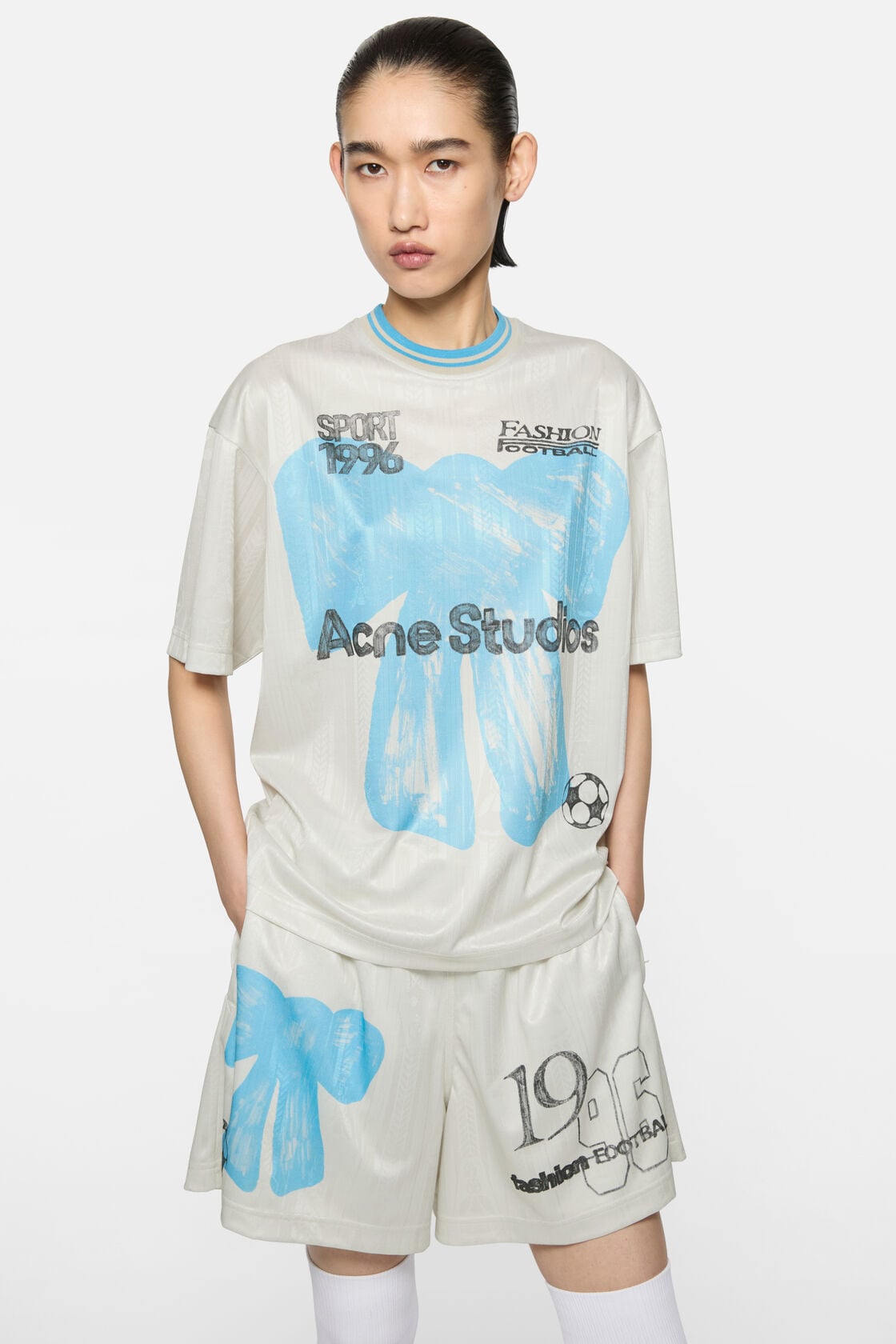 Sports jersey graphic t-shirt, Oat beige, 2000x